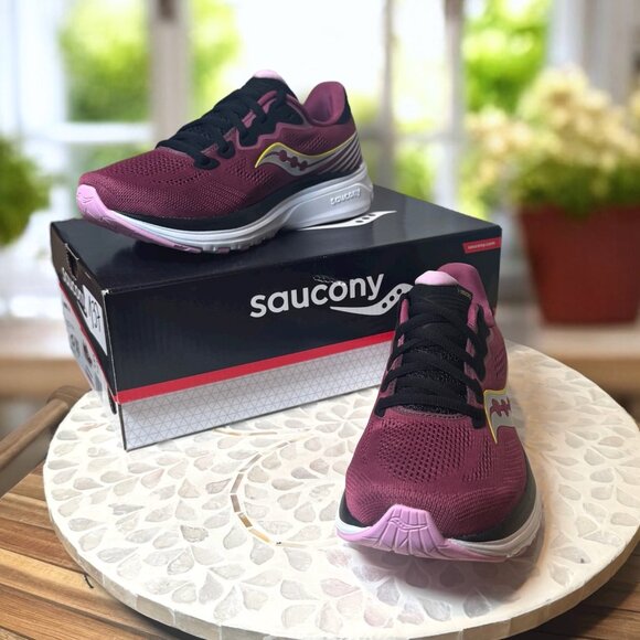 Saucony Womens Ride 14 Supportive Running Shoe 6.5 Quartz/Vizigold NEW - Picture 8 of 13